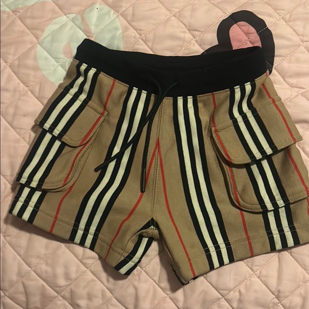Burberry Tan and Black Striped Garment
